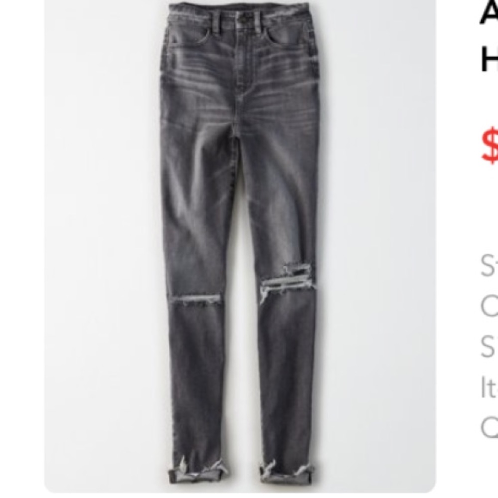 American Eagle Jegging Highest Waist Grey